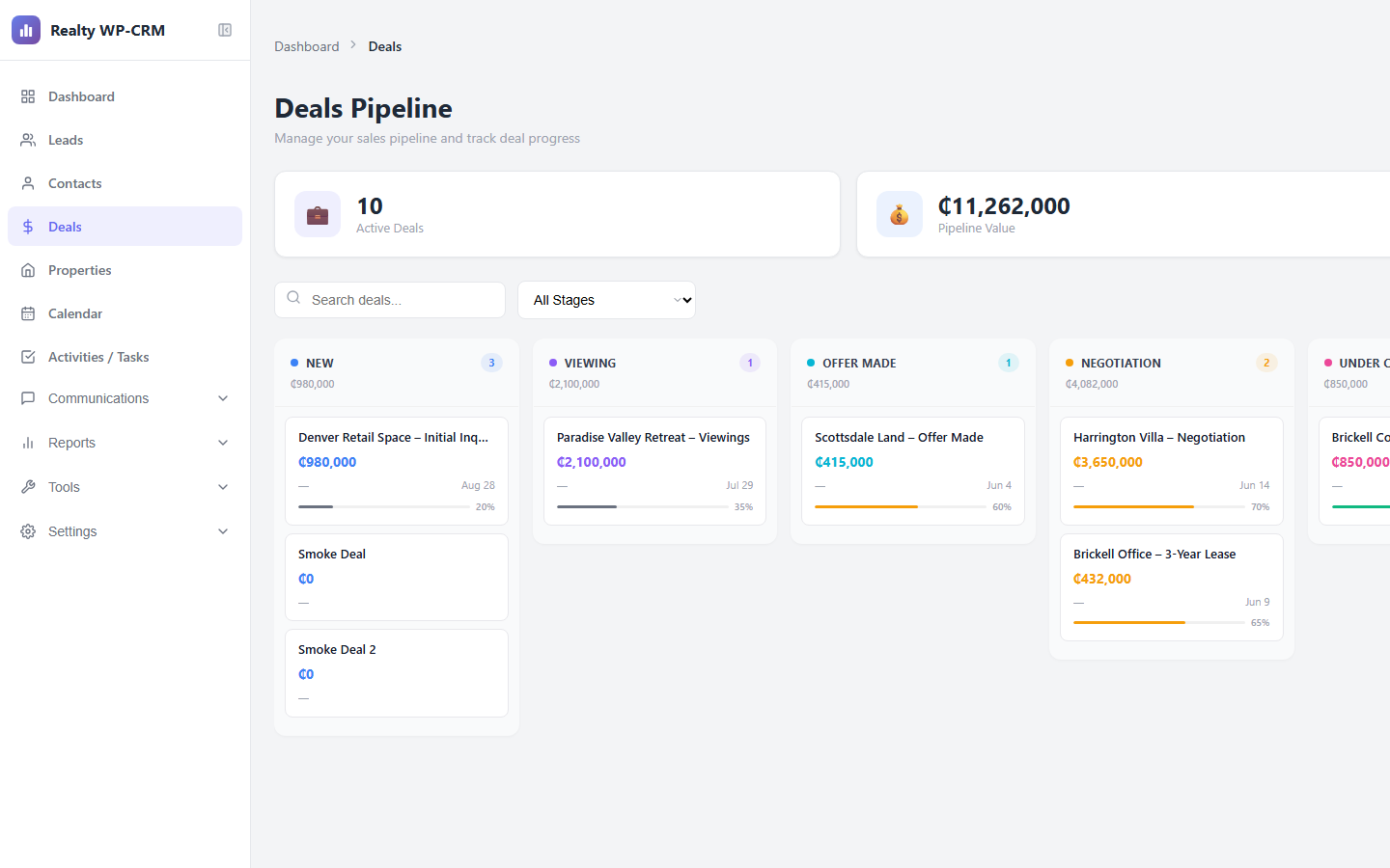 Deal pipeline
